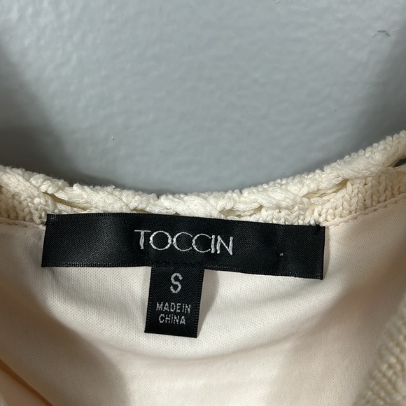 Toccin Thea Pointelle-Knit Cotton Minidress size small Ivory - Picture 11 of 16